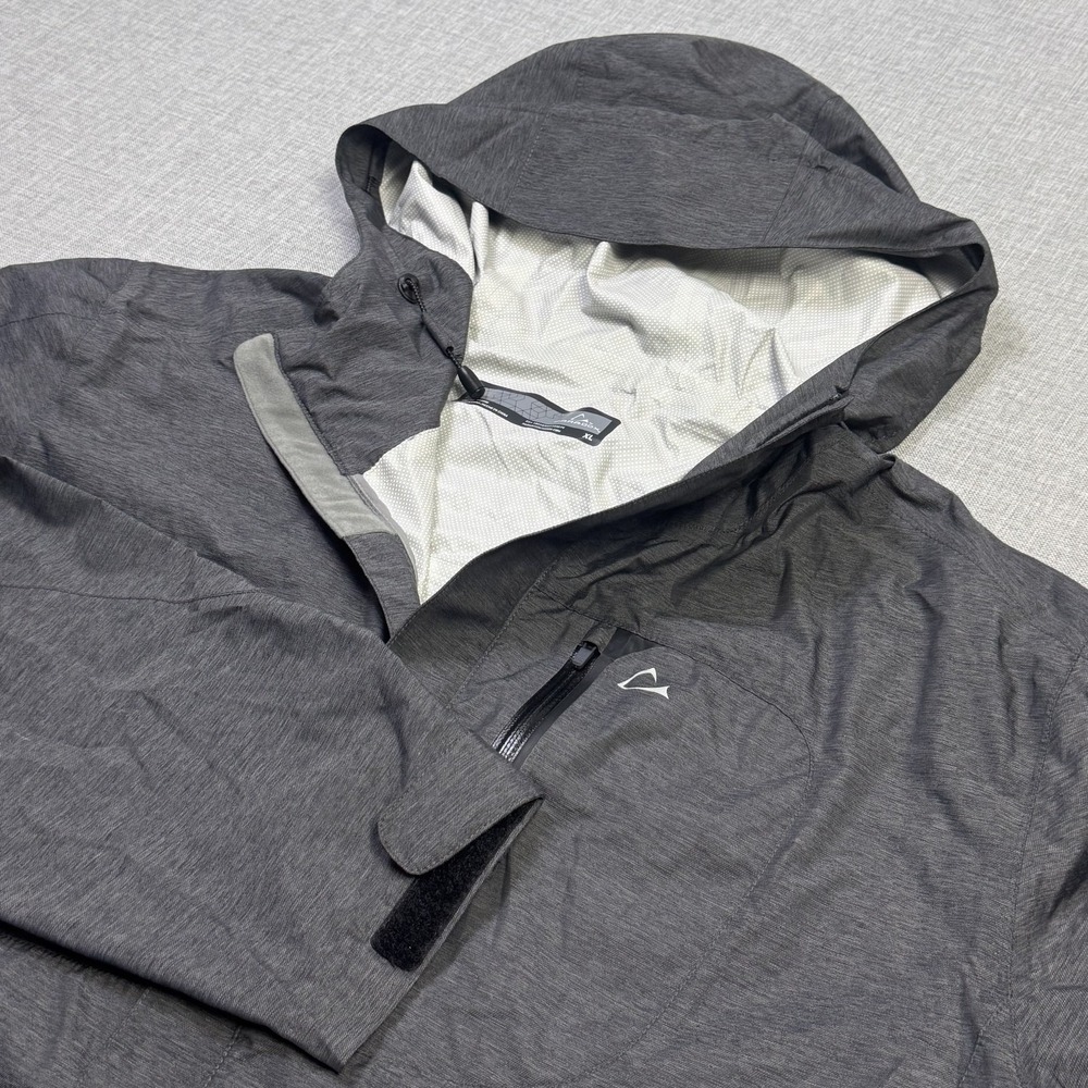 Paradox Rain Coat Jacket Mens XL Gray Hooded Waterproof Lined Pockets